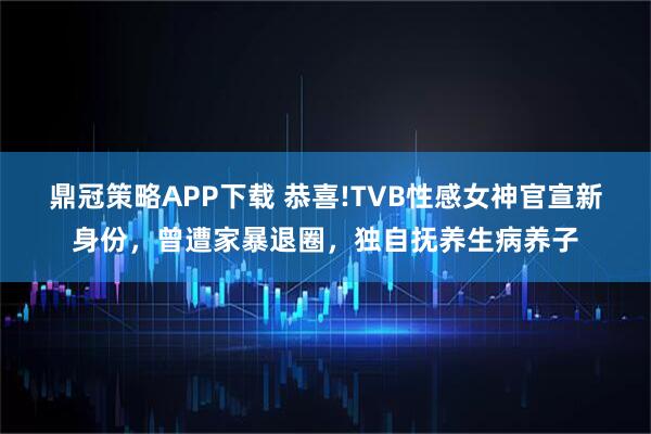 鼎冠策略APP下载 恭喜!TVB性感女神官宣新身份，曾遭家暴退圈，独自抚养生病养子